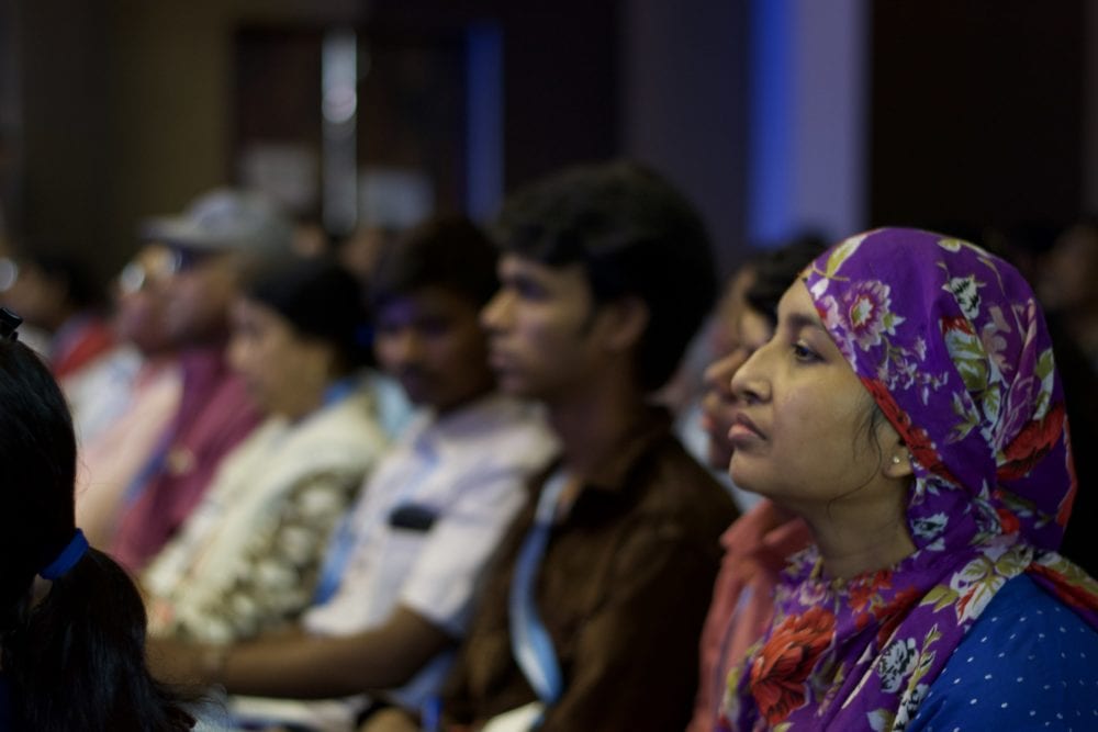 Attendee watching the GLS in India