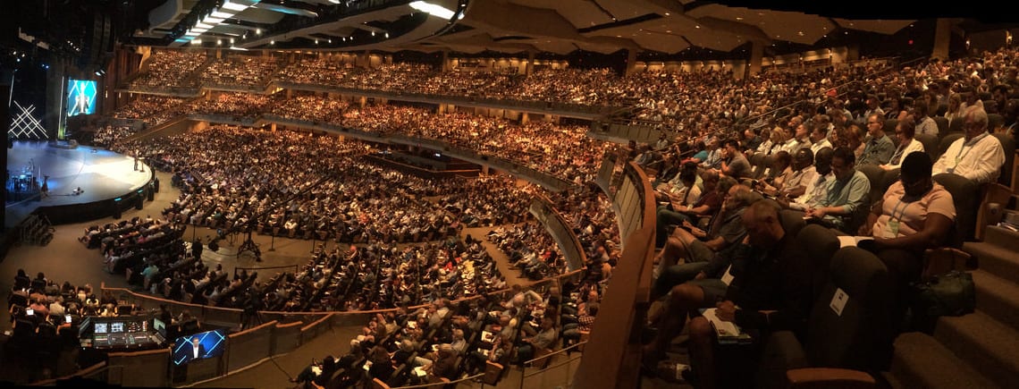 View of Summit audience from the balcony