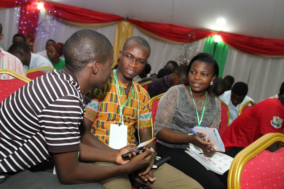 Attendees discuss at GLS in Tanzania