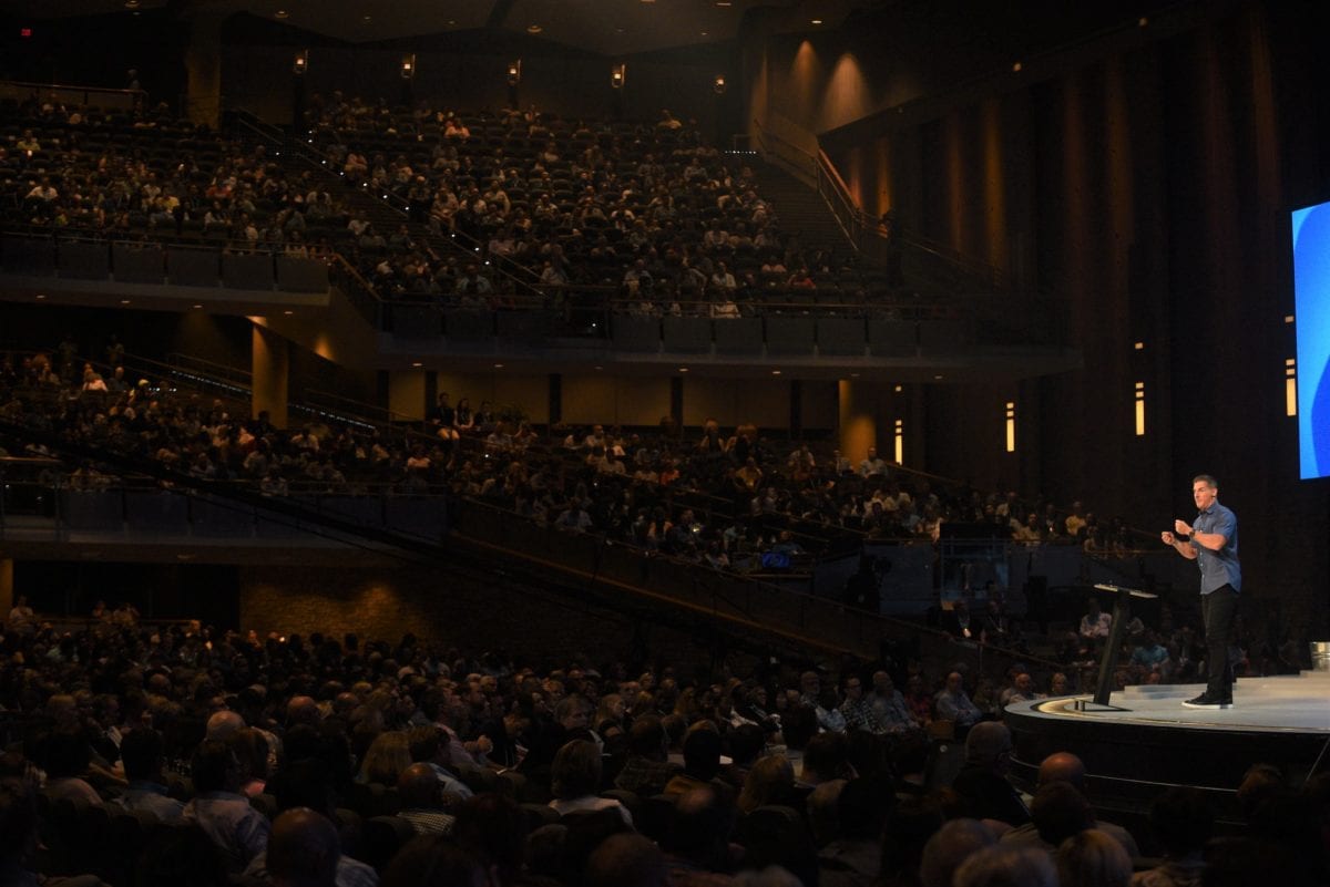 Craig Groeschel on stage at GLS18