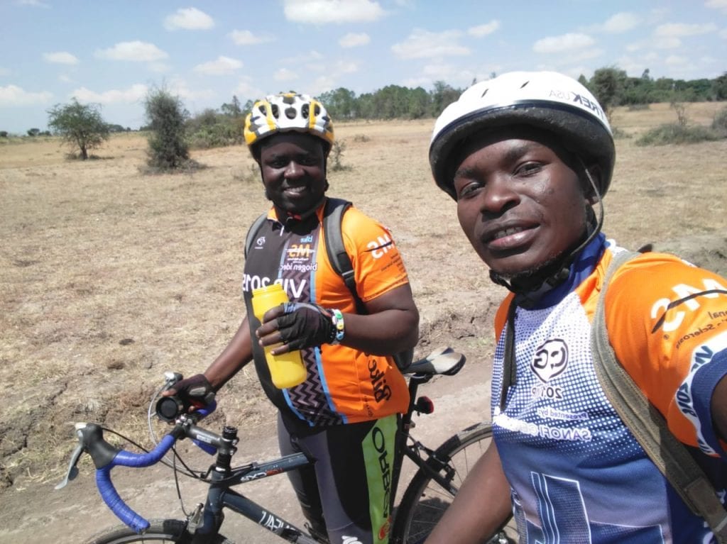 James Ouma training for cycling fundraiser