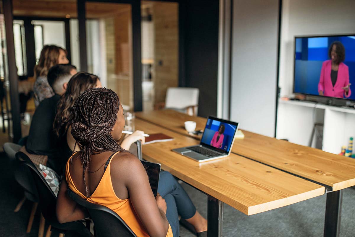 Leaders watching the GLS Online Experience